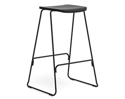 Normann Copenhagen Just Barstool 65 cm, minimalistyczny stołek do jadalni, kuchni - czarny/czarny
