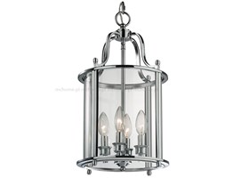 LAMPA WISZĄCA METALOWA SREBRNA " RESIDENCE " 4 X 60W