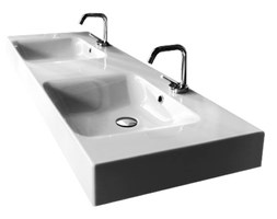 Kerasan Cento 140x45cm Umywalka Nablatowa 353601