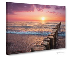 Obrazy na płótnie Canvas Panorama Zachód słońca nad morzem