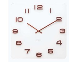Zegar ścienny Vintage Copper White, 35 cm, miedziany biały - KARLSSON - DECOSALON - Zakupy bez ryzyka