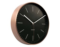 Zegar ścienny Minimal Black, 27,5 cm, czarno-miedziany - KARLSSON - DECOSALON - Zakupy bez ryzyka