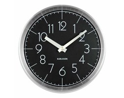 Zegar ścienny Convex Black, 22 cm, czarny - KARLSSON - DECOSALON - Zakupy bez ryzyka