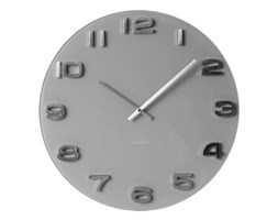 Zegar ścienny Vintage Round Grey, 35 cm, szary - KARLSSON - DECOSALON - Zakupy bez ryzyka