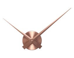 Zegar ścienny Little Big Time Mini alu copper, 44 cm, miedziany - KARLSSON - DECOSALON - Zakupy bez ryzyka