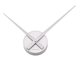 Zegar ścienny Little Big Time Mini silver, 44 cm, srebrny - KARLSSON - DECOSALON - Zakupy bez ryzyka
