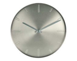 Zegar ścienny Belt Satin Nickel, 40 cm, srebrny - KARLSSON - DECOSALON - Zakupy bez ryzyka