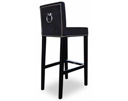 KRZESŁO BAROWE HOKER Z KOŁATKĄ BLACK " GLAMOUR SQUERE " 113x87
