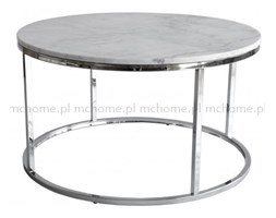 STOLIK KAWOWY RAMA METALOWA CHROM BLAT MARMUR " PORTO " 85 X 48 CM