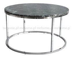 STOLIK KAWOWY RAMA METALOWA CHROM BLAT MARMUR " PORTO - CESANA " 85 X 48 CM