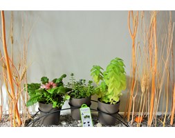 Previosa 3 doniczki GEO szare + stojak, BEZPŁATNY ODBIÓR: WARSZAWA, WROCŁAW, KATOWICE, KRAKÓW!