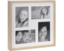 Ramka do 4 zdjęć Wood, biały + beżowy