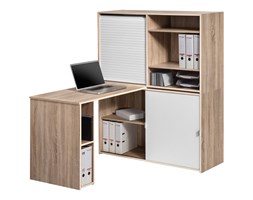 Biurko 126x131 cm, naturalny, MDF, 40152535