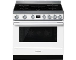 Kuchnia wolnostojąca Smeg z płyta indukcyjną 90 cm, kolekcja Portofino CPF9IPWH