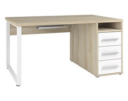 Biurko SET+ 150x70 cm, naturalny-biały, MDF, 16752446