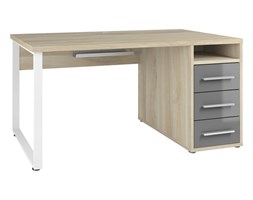 Biurko SET+ 150x70 cm, naturalny-szary, MDF, 16752483