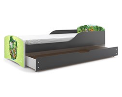 TOBI Z SZUFLADĄ RAMA GRAFIT NAKLEJKA DŻUNGLA 160*80 KPL.