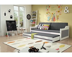 DAWID 2-POZIOMOWE RAMA BIAŁY WYPEŁNIENIA GRAFIT 200*90 KPL