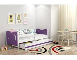 Łóżko dla dzieci MIKOŁAJ – 1 osobowe – BIAŁE, FIOLETOWE 160x80