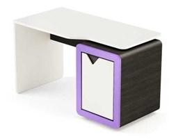 Biurko z kontenerkiem Frame Light Line grafitowo-kobaltowe