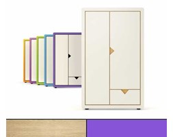 Szafa dwudrzwiowa Frame dębowo-kobaltowa