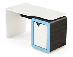 Biurko z kontenerkiem Frame Light Line grafitowo-niebieskie