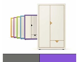 Szafa dwudrzwiowa Frame Light Line grafitowo-kobaltowa