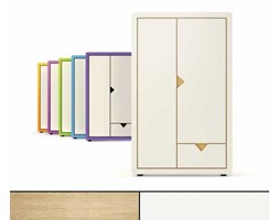 Szafa dwudrzwiowa Frame Light Line dębowo-kremowa