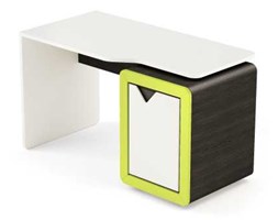 Biurko z kontenerkiem Frame Light Line grafitowo-zielone