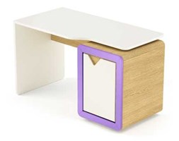Biurko z kontenerkiem Frame Light Line dębowo-kobaltowe