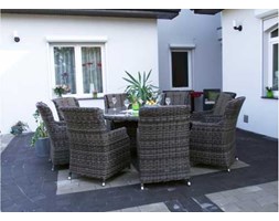 Adria S8 brązowy grafit - Komplet mebli ogrodowych