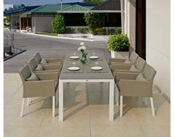 Lisbon Dining biały - Komplet mebli ogrodowych