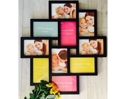 Multi ramka do 10 zdjęć 10x15 cm Multiramka na zdjęcia czarna