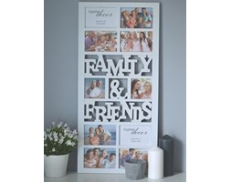Multi ramka do 10 zdjęć multiramka na zdjęcia FAMILY & FRIENDS 14x9 9x9 biała