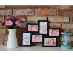 Multi ramka do 6 zdjęć 9x13 10x15 Multiramka na zdjęcia czarna