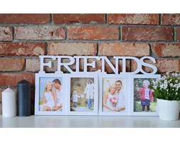 Multi ramka na 4 zdjęcia do zdjęć biała multiramka FRIENDS