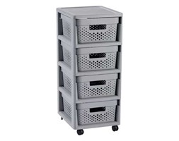 Regał komoda 4 szuflady INFINITY 4x11L AŻUR CURVER