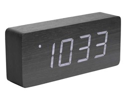 Zegar stołowy, budzik Tube LED Black, czarny - KARLSSON - DECOSALON - Zakupy bez ryzyka