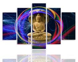 Budda na abstrakcyjnym tle, Pięcioczęściowy - pentaptyk