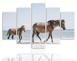 Klacz i źrebię na plaży, Pięcioczęściowy - pentaptyk
