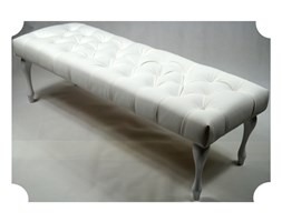 Ławeczka Pufa Pufka Pikowana Wzmacniana Eko Skóra Styl Chesterfield 120cm Wysokość 46cm