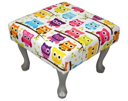 Ławka Puf Pufa Dziecięca Kolorowe Sowy Produkt Polski 40/40/30cm