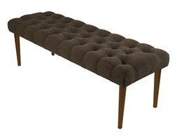 Ławeczka Pufa Pufka Pikowana Avila 7 Brąz Nogi Okrągłe Stare Złoto Vintage Retro 120cm