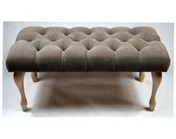 Ławeczka Pufka Pikowana Avila 6 Kawa z Mlekiem Nogi Ludwik Naturalne Półmat 80cm - 80 cm