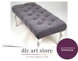 Ławka ręcznie Pikowana kolor Avila 24 Szary 80cm/40cm/40cm