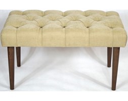 Ławeczka Pufka Pikowana Klasyczna Nowoczesna Avila 4 Ciemny Beż Nogi Okrągłe Wenge Afrykański 70cm - Avila 4 Ciemny Beżowy