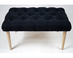 Ławka Pikowana Avila 26 Czarny Nogi Okrągłe Naturalne Półmat 70cm - 40 cm || 46 cm || Maksymalna wysokość jaką możemy wykonać - 53cm || Wysokość do wyboru