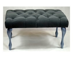 Ławeczka Pufka Pikowana Altara 16 Ciemny Szary Nogi Ludwik Srebrny Satynowy 70cm - Altara 16 Ciemny Szary