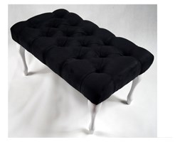 Ławeczka Pufka Pikowana Casablanca 2316 Czarny Nogi Ludwik Biały Półmat 70cm - Casablanca 2316 Czarny