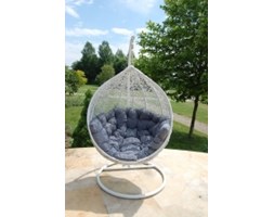 Huśtawka ogrodowa COCOON Miloo Garden, biały (poducha szara)